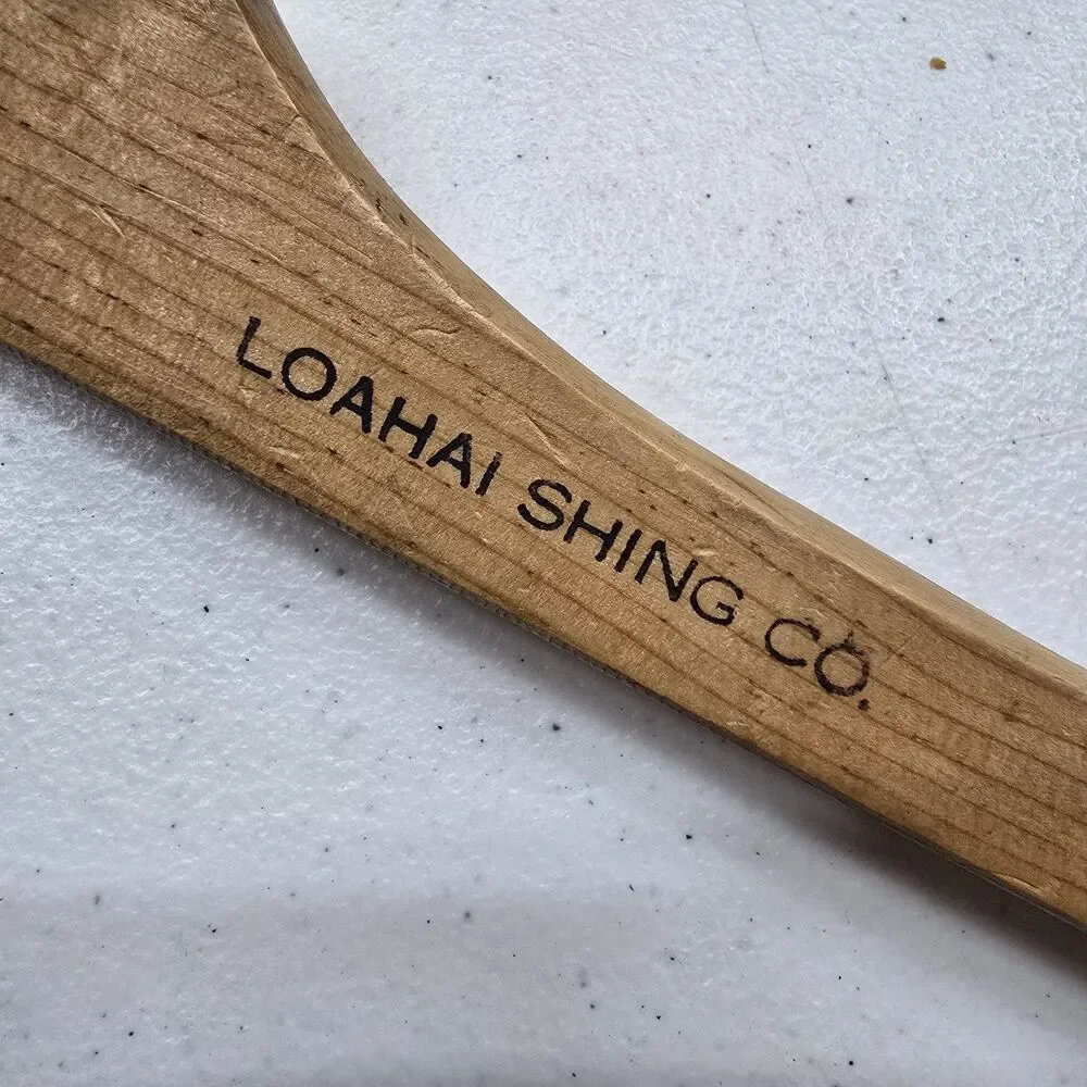 Vintage Loahai Shing Co 201 Tak Shing House Hong Kong Wooden Suit Pants Hanger